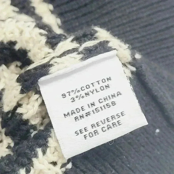 NWT 525 Striped Pullover Knit Sweater Black/White Medium 20PT - Picture 5 of 8